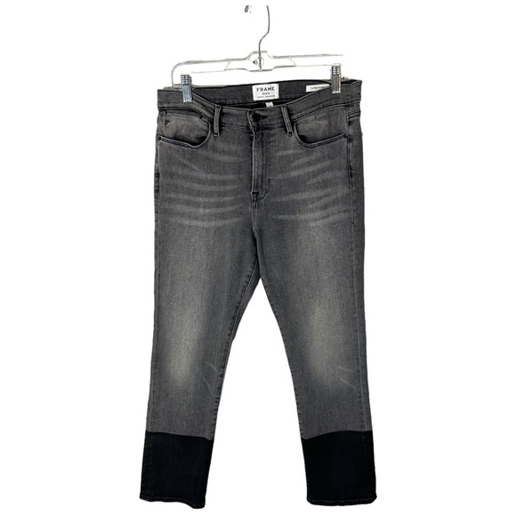 Frame Le High Straight Color Block Dip Dye Jeans SZ 31 - Picture 1 of 7
